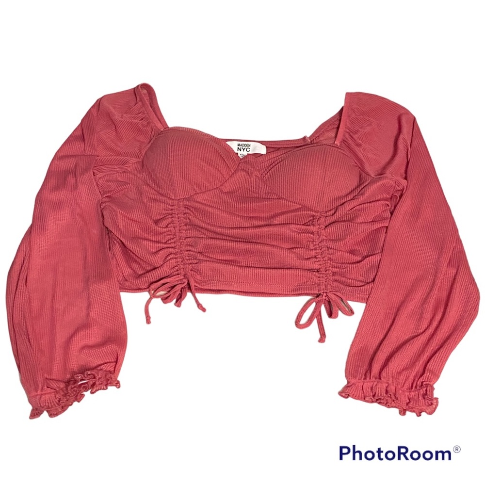 NWT•Madden NYC juniors sheer sleeve crop top size XXL(19)